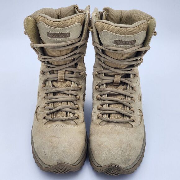 Reebok Work Rapid Response Hi Stealth Boots Slip Resisting Desert Tan Size M7 W9